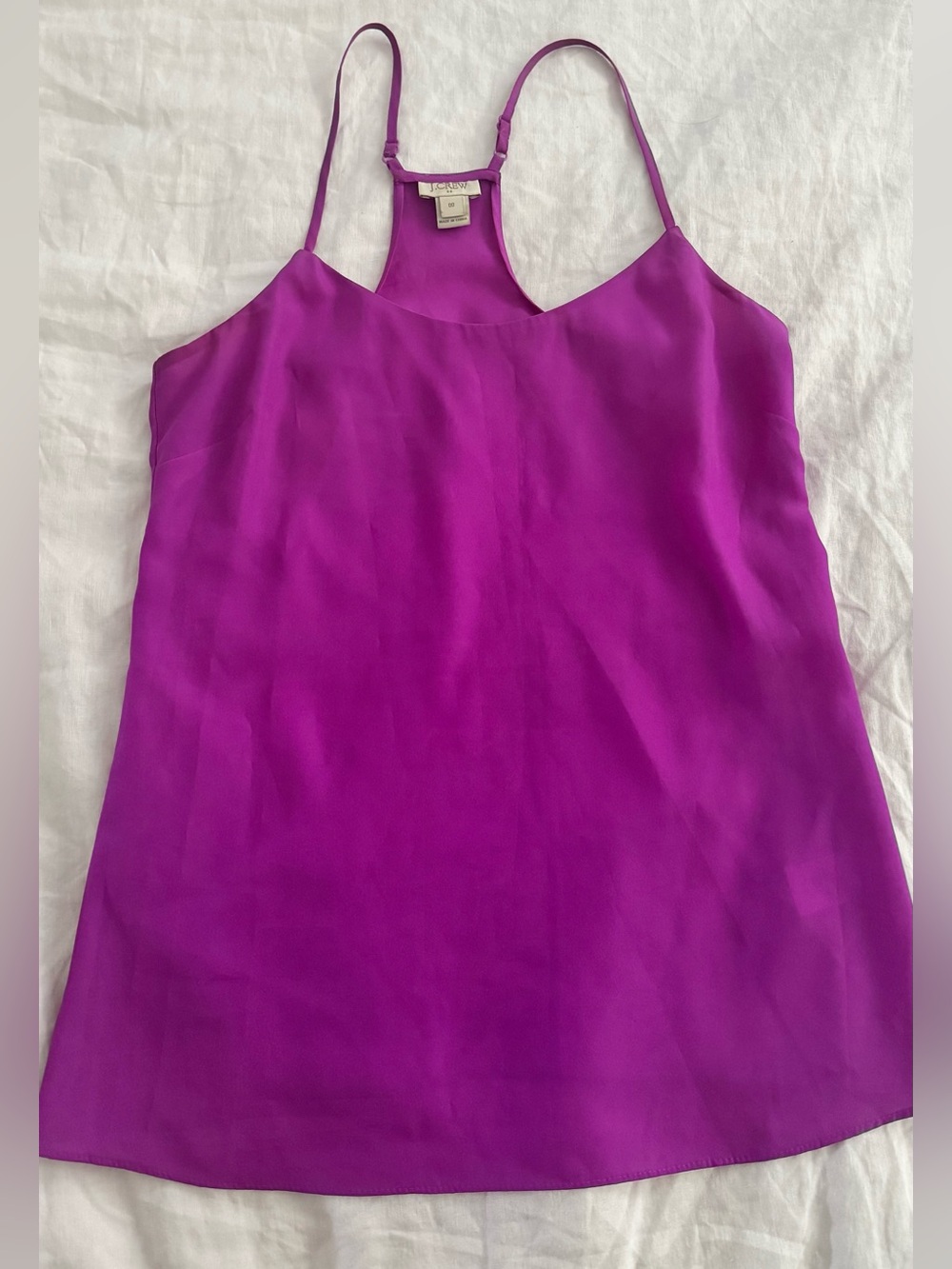 J. Crew Fuchsia Satin Camisole